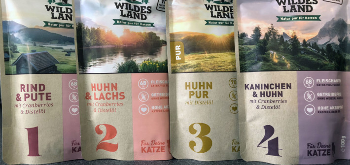 Wildes Land Katzenfutter: 4 Sorten Nassfutter